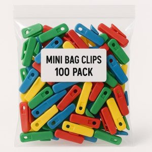 Mini Bag Clips for Snacks 100 Pack